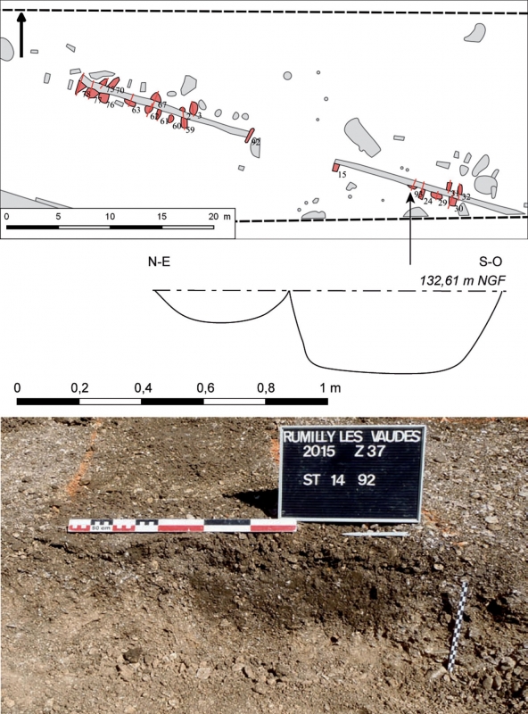 Figure 11 : exemple des fosses de Rumilly-lès-Vaudes « Terre aux Chevaux ».