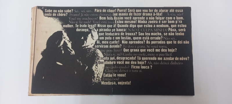 Figure 5 : Page du livre A Navalha na Carne, de Plínio Marcos. Dialogue entre les personnages Sueli et Vado au début du texte.