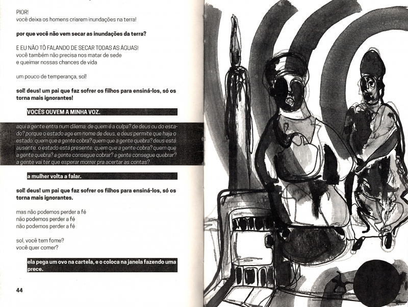 Figure 7 : Pages 44-45 du livre Desova: uma reza pro sol de Beatriz Nuali.