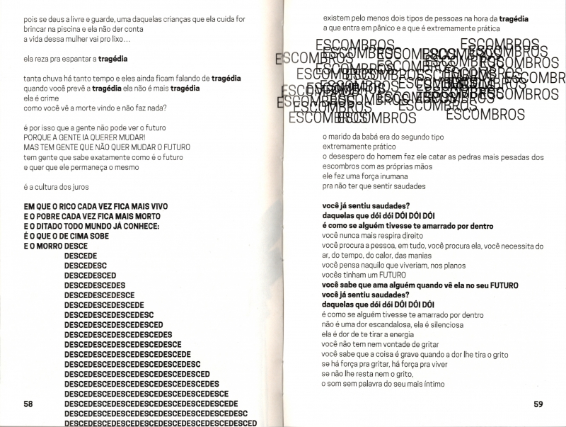 Figure 8 : Pages 58-59 du livre Desova: uma reza pro sol de Beatriz Nuali.