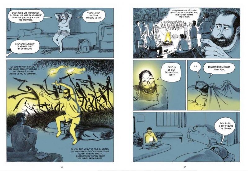 Figure 3. Sébastien Carcelle et Laurent Houssin, Sertão. En quête d’agroécologie au Brésil, Paris, Futuropolis, 2024, Planches 86-87.