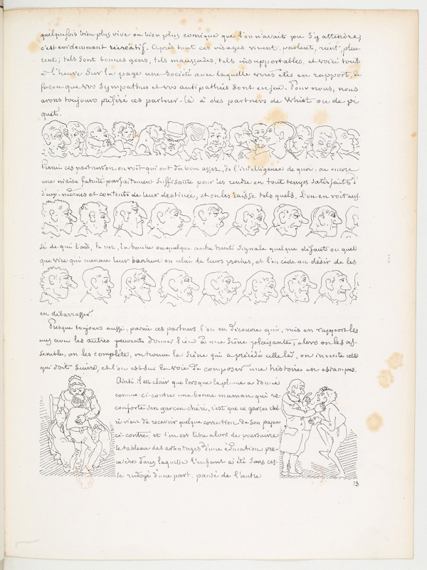Figure 1. Rodolphe Töpffer, Essai de physiognomonie, Genève, autographié chez Schmidt, 1845, p. 13.