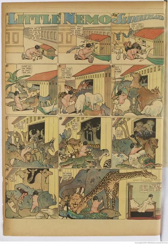 Figure 3. Winsor McCay, Little Nemo in Slumberland, planche parue dans The New York Herald, 3 janvier 1909.