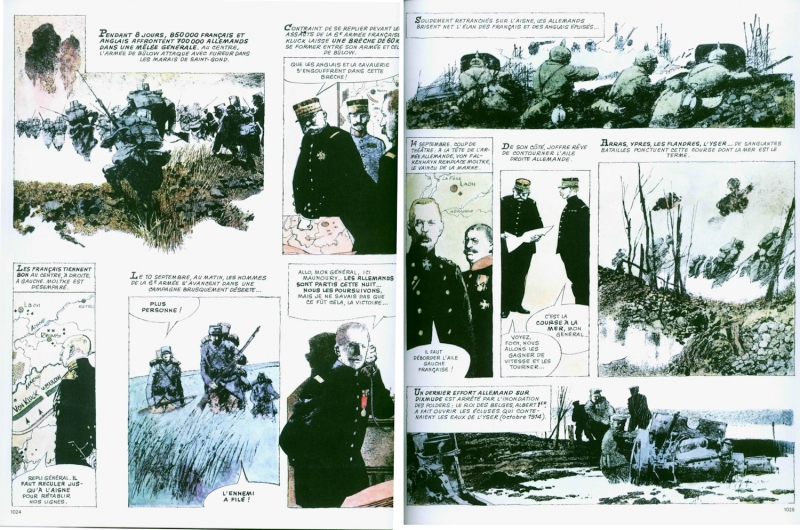 Figure 7. Robert Biélot, Dino Battaglia, « De la Marne à Verdun », n° 22, p. 1024-1025.