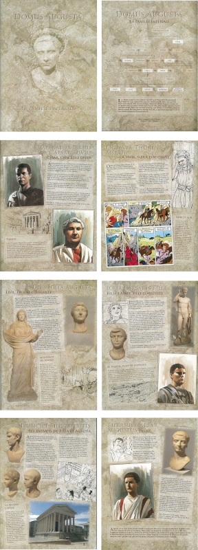 Figure 5. Intégralité du cahier historique final du tome 3, édition premium (« Domus Augusta : la famille impériale ») ; Alix senator, t. 3. La Conjuration des rapaces de Valérie Mangin et Thierry Démarez.