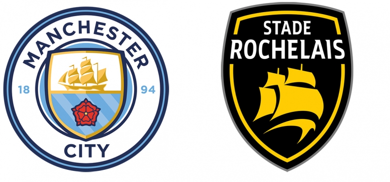 Figure n° 1 : blasons Manchester City et le Stade Rochelais.