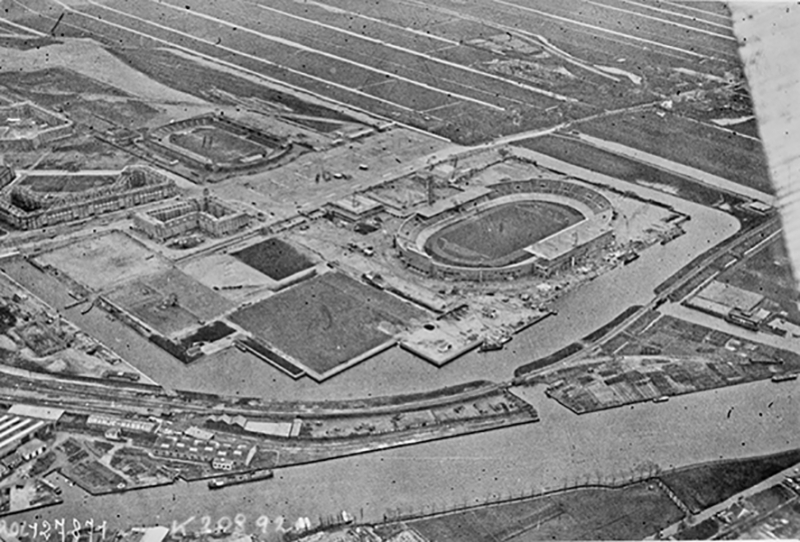 Figure n° 4. Vue aérienne du stade olympique d’Amsterdam (1928).