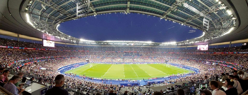 Figure n° 2. Le Stade de France avant le match d’ouverture de la Coupe du monde de rugby 2023 France-Nouvelle-Zélande, 8 septembre 2023.
