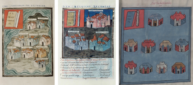 Figure 4: The three pages of the Notitia dignitatum on which the commands of the Litus Saxonicum are listed.
