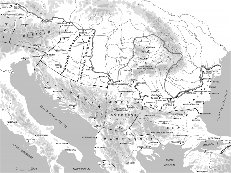 Figure 1: The Danubian provinces of the Roman Empire (2nd-3rd centuries).