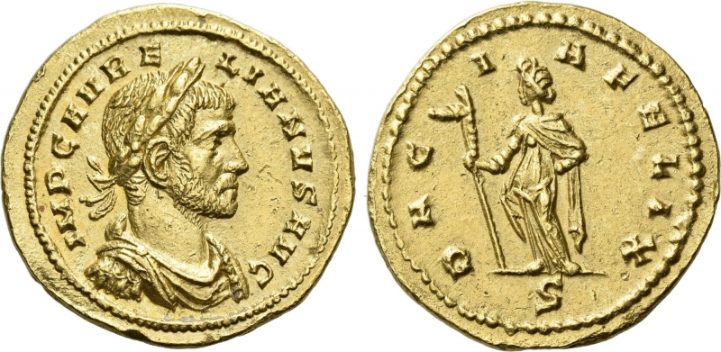 Figure 3: Aureus struck by Aurelian (Milan mint, end 270). Reverse with the legend DACIA FELIX.