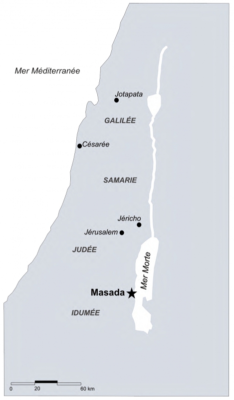 Figure 1 : Localisation de Masada en Judée.