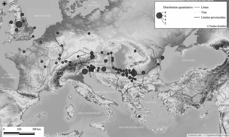 Figure 6 : distribution quantitative des plumbatae dans l’Empire romain.