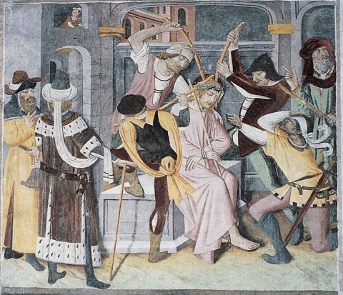 Fig. 5. Giovanni Canavesio, Crowning with Thorns, 1492. Fresco. Notre Dame des Fontaines, La Brigue. Photo: author.