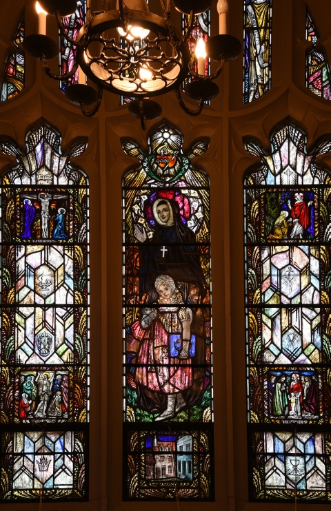 Fig. 13. St. Madeleine Sophie Barat by Kathleen Quigley, An Túr Gloine, Dublin, 1928-1929.