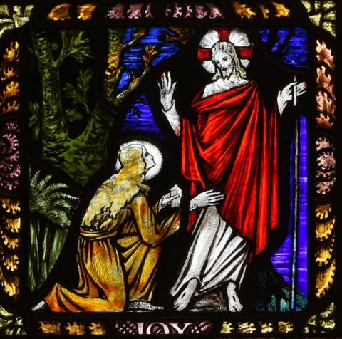 Fig. 15. St. Madeleine Sophie Barat, detail of the Noli me tangere: Mary Magdalen confronts the Risen Christ.