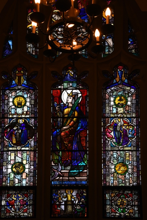 Fig. 3. St. Catherine of Alexandria, Ethel Rhind, An Túr Gloine, Dublin, 1928-1929.
