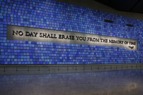 Fig. 1. Memorial Hall, National September 11 Memorial & Museum at the World Trade Center Foundation, Inc. Photograph by Jin Lee. http://www.911memorial.org/​sites/​all/​files/​blog/​images/​memhall.JPG