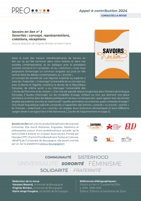 Sororités : concept, représentations, créations, réceptions