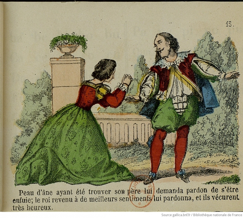 Peau d’Âne – dernière planche de l’Alphabet des fées