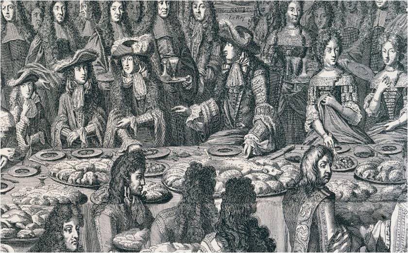 Figure 2 : Le « grand couvert » du roi Louis XIV à la fin du XVIIe siècle.