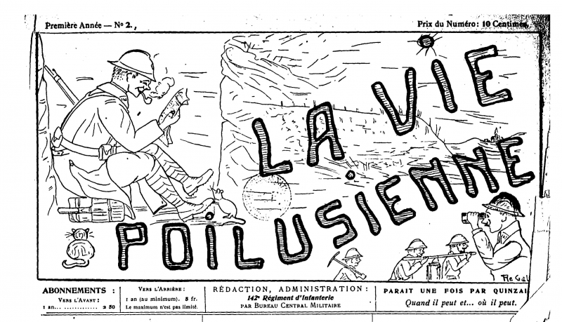 Illustration 4 : Manchettes de La Vie
            poilusienne.