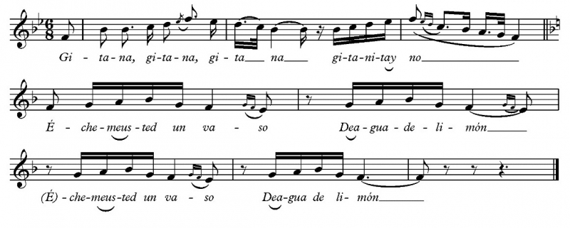 Fig. 10. Transcripción de Nana IV, de Francisco Rodríguez Marín (1882)