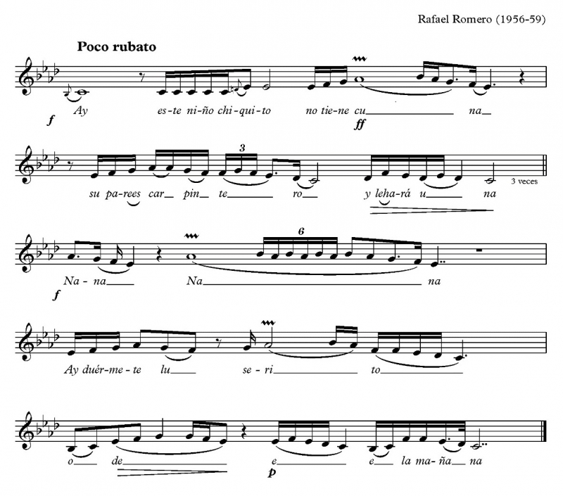 Fig. 17. Transcripción de Nana, de Rafael Romero ‘El Gallina’ (1956-1959)