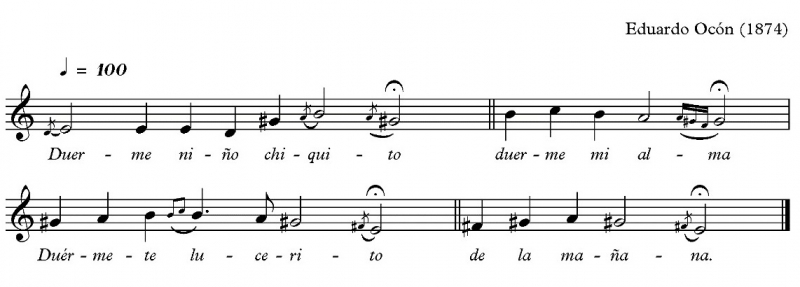 Fig. 5. Transcripción de Nana, de Eduardo Ocón (1874)