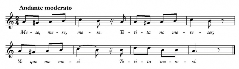 Fig. 7. Transcripción de Nana I, de Francisco Rodríguez Marín (1882)