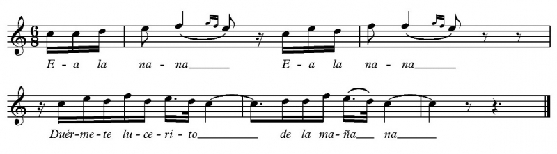 Fig. 8. Transcripción de Nana II, de Francisco Rodríguez Marín (1882)