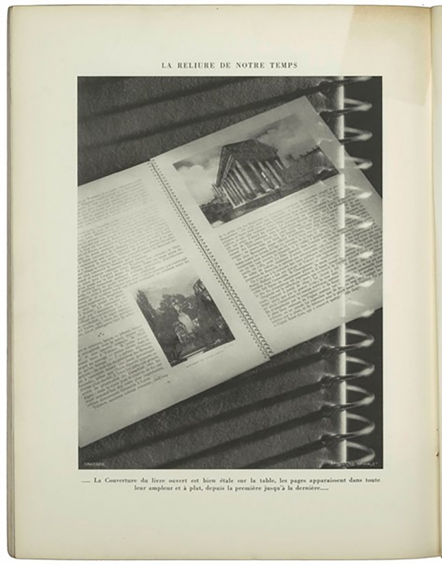 Figure 7 : Illustration du publireportage « La reliure de notre temps » de Jean Alby, Arts et métiers graphiques, n° 13, 1929, n. p.